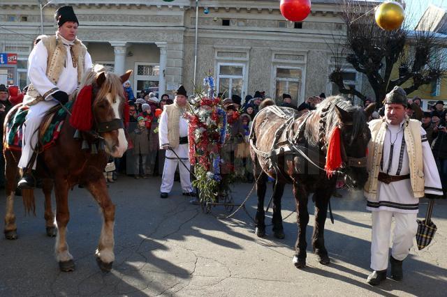 Urători la Primăria Fălticeni, pe 31 decembrie