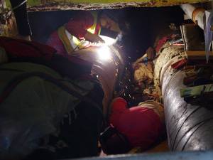 Reparaţiile magistralei de termoficare s-au făcut printr-un tunel subteran, aproape de zona centrală a oraşului