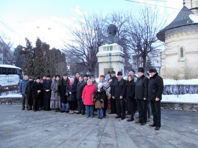 Bustul lui Mihai Eminescu din municipiul Suceava