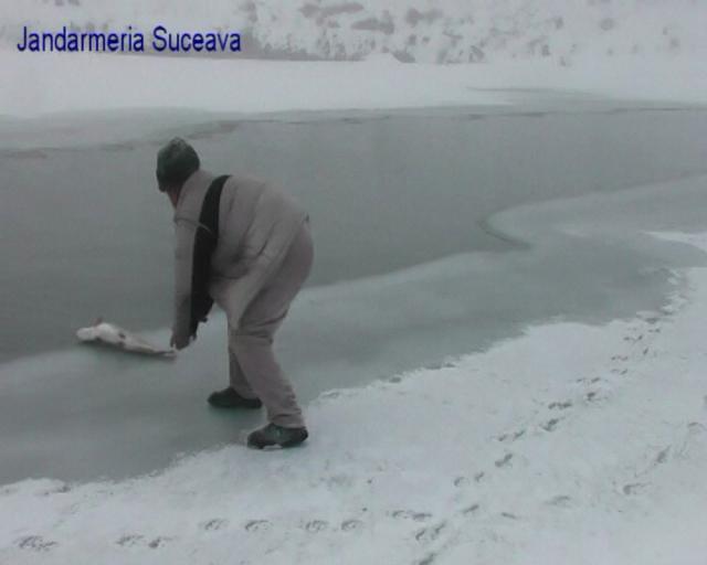 Bărbat prins cu 32 de kilograme de peşte în plasele întinse pe râul Suceava