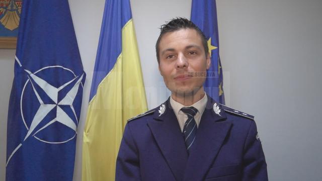 Comisarul Ionuţ Epureanu, purtătorul de cuvânt al Inspectoratului de Poliţie Judeţean Suceava