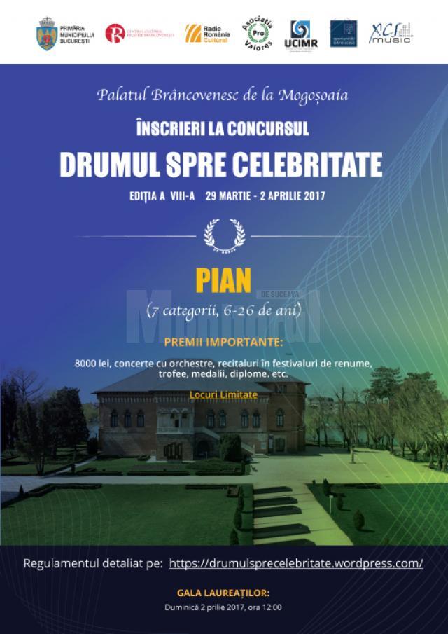 Înscrieri la Concursul „Drumul spre celebritate” - Ediţia a VIII-a