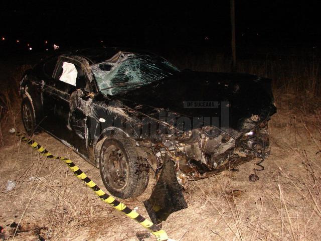 Maşina implicată în accident a suferit avarii grave