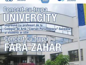 Concert cu trupa Fără Zahăr, săptămâna viitoare, la Universitatea Suceava