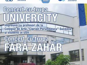 Concert cu trupa Fără Zahăr, mâine, la Universitatea Suceava