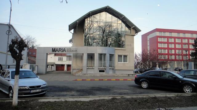 Hotelul „Maria” din centrul Rădăuțiului, locul unde a avut loc violul