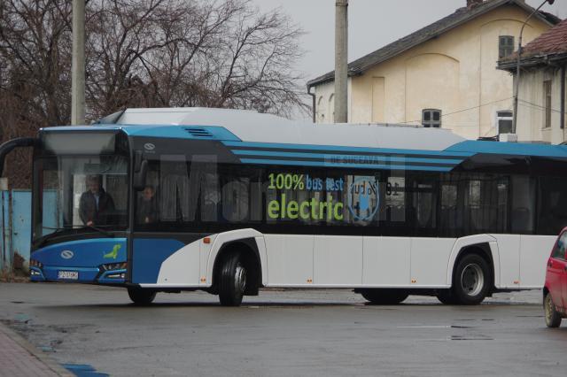 Cel mai nou model de autobuz electric, în probe la Suceava
