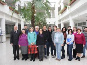 Cursanţi ai Lectoratului de limbă română de la Universitatea „Yurii Fedkovici” Cernăuţi, în practică în România