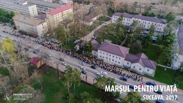 "Marşul pentru viață" - vedere aeriană