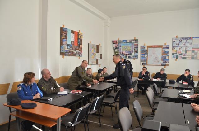 Proiectul „Sprijin pentru dezvoltarea Gărzii Naţionale din Ucraina”, la Şcoala de Jandarmi Fălticeni
