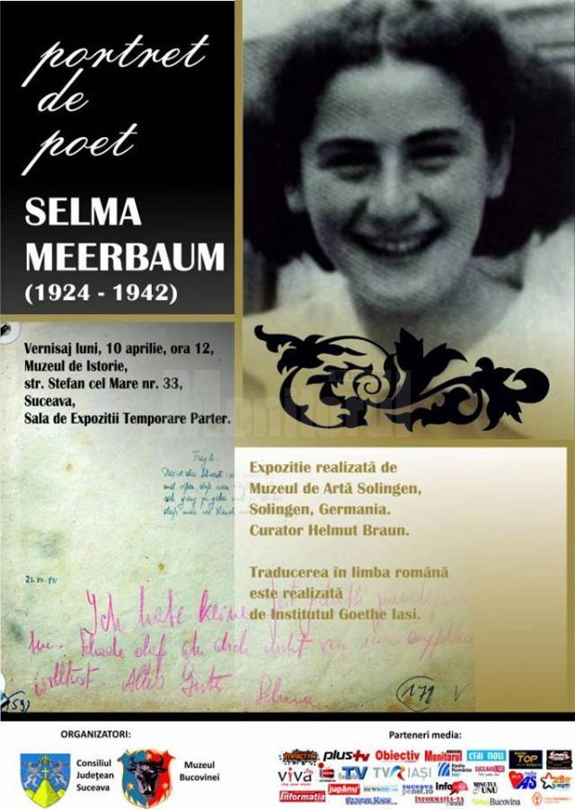 „Portret de poet: Selma Meerbaum”, la Muzeul de Istorie Suceava
