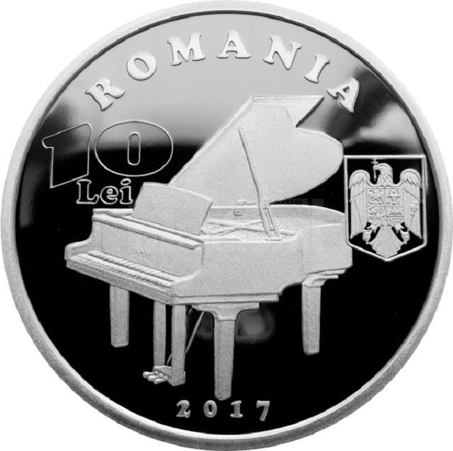 Monedă din argint dedicată împlinirii a 100 de ani de la naşterea lui Dinu Lipatti