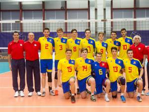 Echipa de juniori sub 19 ani a României, Alexandru Ra/ă(nr. 13) și David Miron (nr 15)
