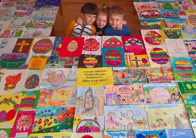 Aproape 800 de desene realizate de preşcolari pentru Concursul “Tradiţii pascale româneşti”, ediţia a V-a