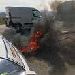 Coctailul Molotov aruncat spre autospeciala ISCTR