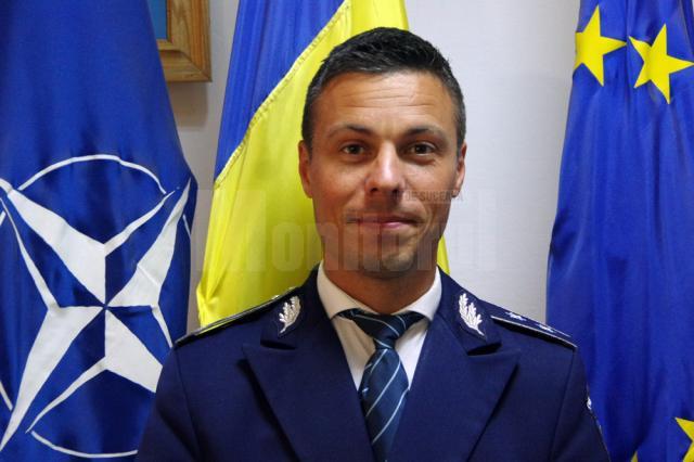 Comisarul Ionuţ Epureanu, coordonatorul Compartimentului de Analiză şi Prevenire a Criminalităţii din cadrul IPJ Suceava