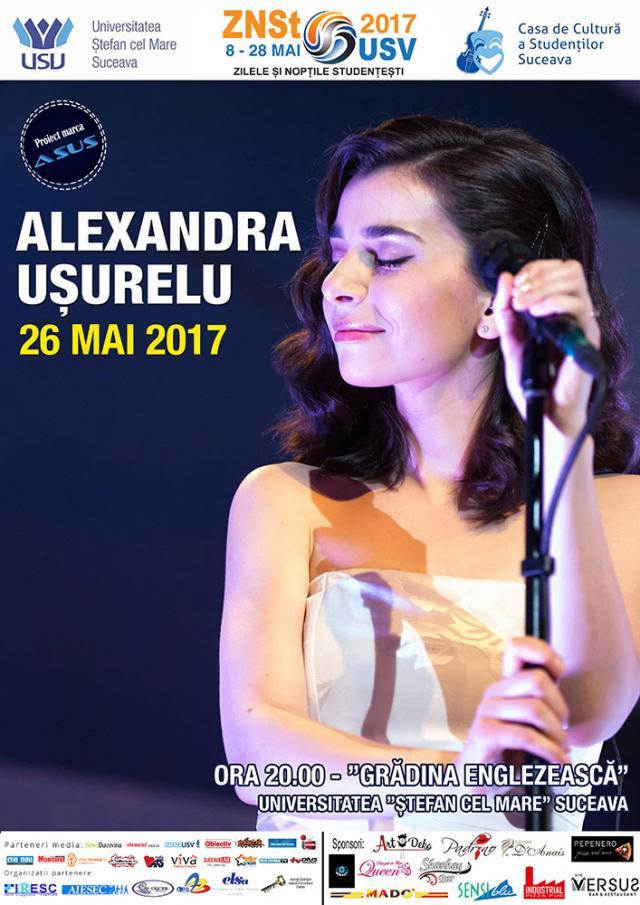 Alexandra Uşurelu concertează, vineri, la Suceava