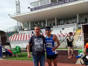 Andrei Dorin Rusu, alături de antrenorul Cristian Prsneac