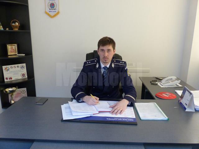 Inspectorul Gabriel Apopei, şeful Serviciului de Poliţie Rutieră Suceava