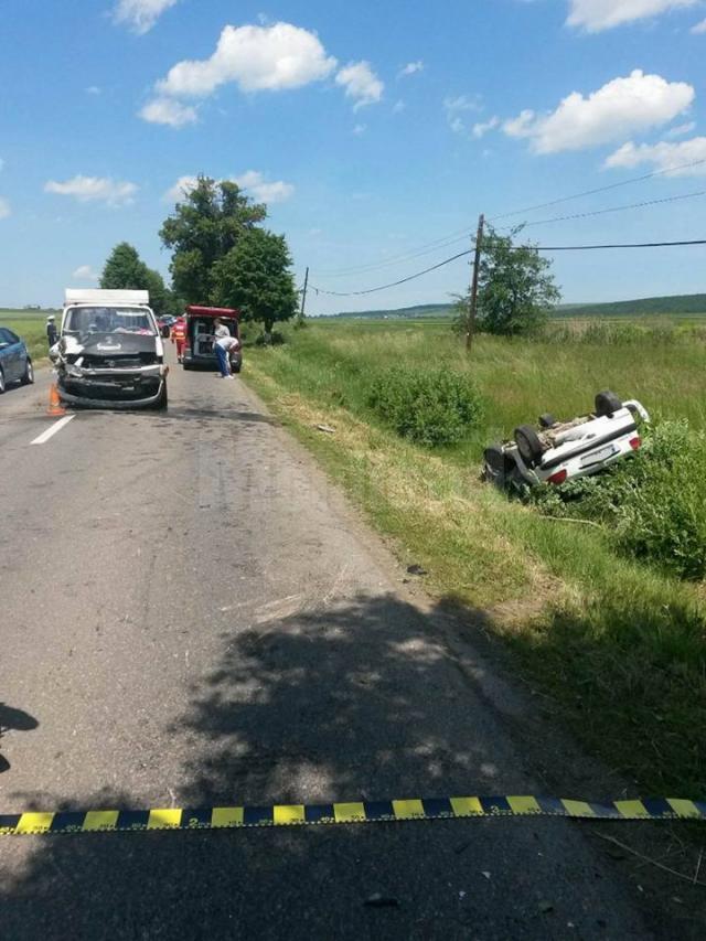 Accident la ieşirea din municipiul Suceava spre Mitocu Dragomirnei