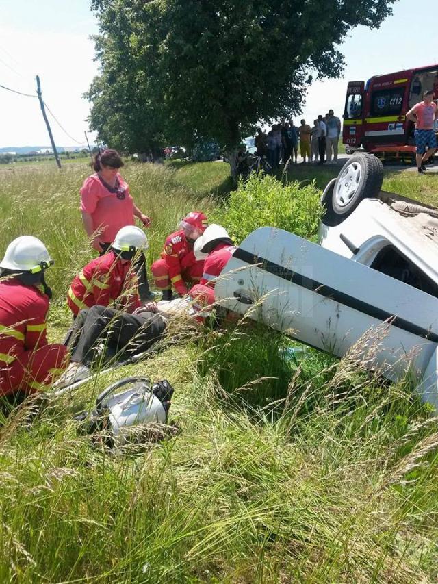 Accident la ieşirea din municipiul Suceava spre Mitocu Dragomirnei