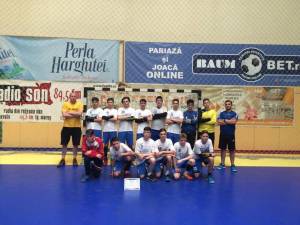 Echipa de handbal juniori III a Universității Suceava, antrenată de Vasile Boca și Ioan Tcaciuc