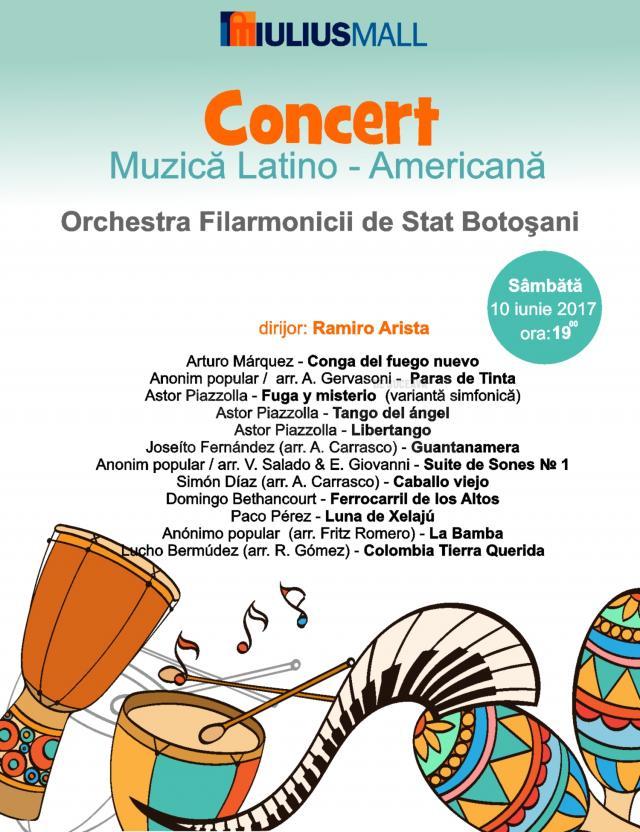 Muzică latino-americană, cu Orchestra Filarmonicii de Stat Botoșani