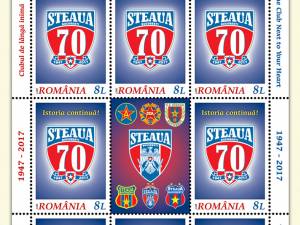 Emisiune de mărci poştale dedicată aniversării a şapte decenii de la înfiinţarea Clubului Sportiv al Armatei „Steaua” Bucureşti