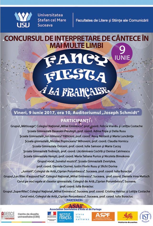 Concurs de interpretare pentru elevi și studenți „Fancy fiesta à la française”, la a VIII-a ediţie