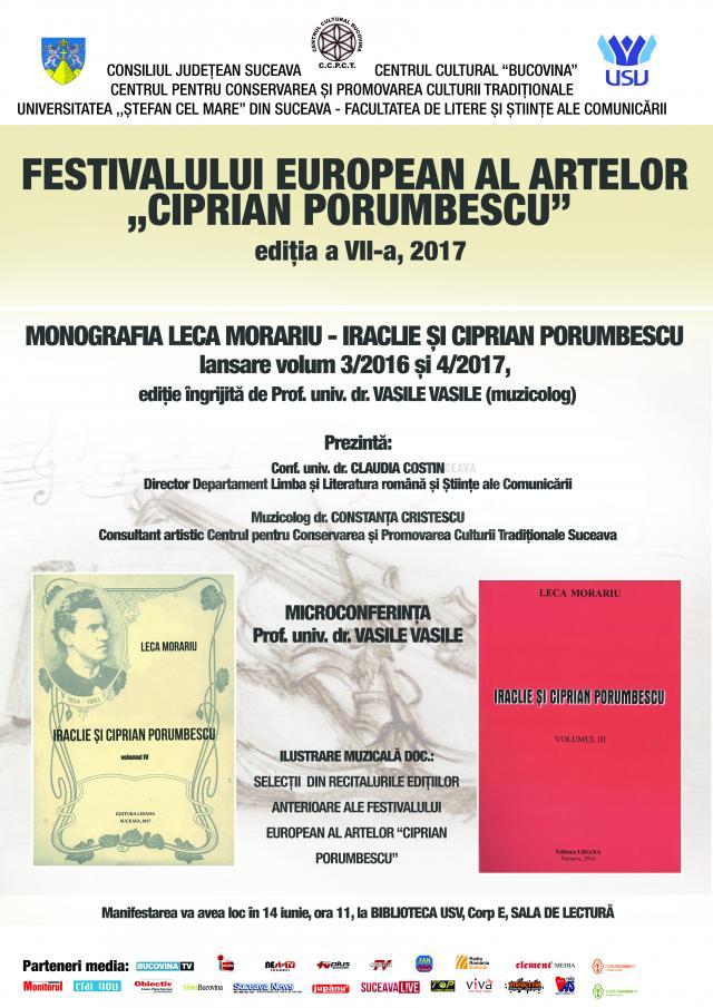 Lansarea ultimelor două volume ale monumentalei monografii „Leca Morariu - Iraclie și Ciprian Porumbescu”