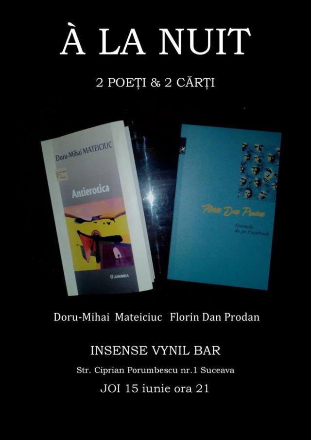 Doi poeți & două cărți, la Insense Vynil Bar