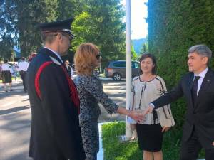 Prefectul Mirela Adomnicăi, şi de şeful ISU Suceava, gen. Ion Burlui, i-au întâmpinat pe oaspeţii moldoveni