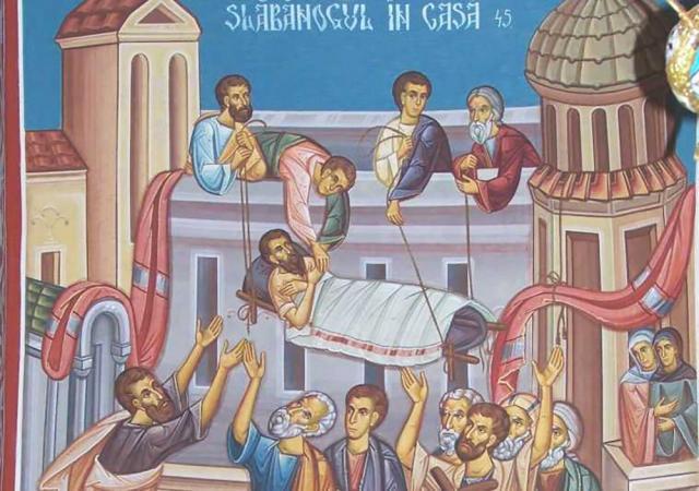 Evanghelia duminicii a VI-a după Rusalii (Vindecarea slăbănogului din Capernaum) Matei 9, 1-8: