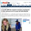 Articolul din publicația LaMeuse.be, în care se sune că probele ADN ale lui Alexandru Caliniuc corespund cu cele prelevate de pe hainele tinerei