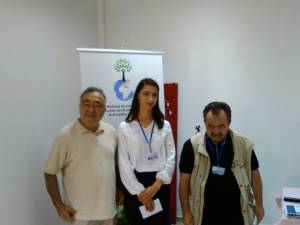 Costin Diaconescu, secretar general al Societăţii Române de Geografie, Delia Apostol și prof. Marcel Porof