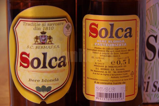 Berea Solca va fi o bere produsă după o reţetă tradiţională şi doar cu materii prime naturale, respectiv malţ, hamei, drojdie şi apă de Berchişeşti cu echilibru de minerale şi săruri