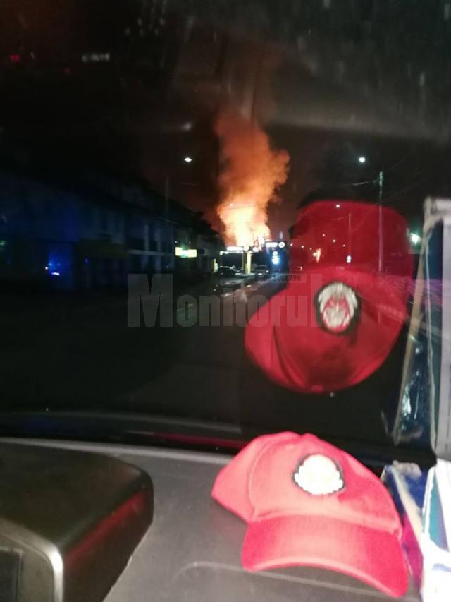 Incendiu cu pagube de 50.000 de euro la un gater din Frasin