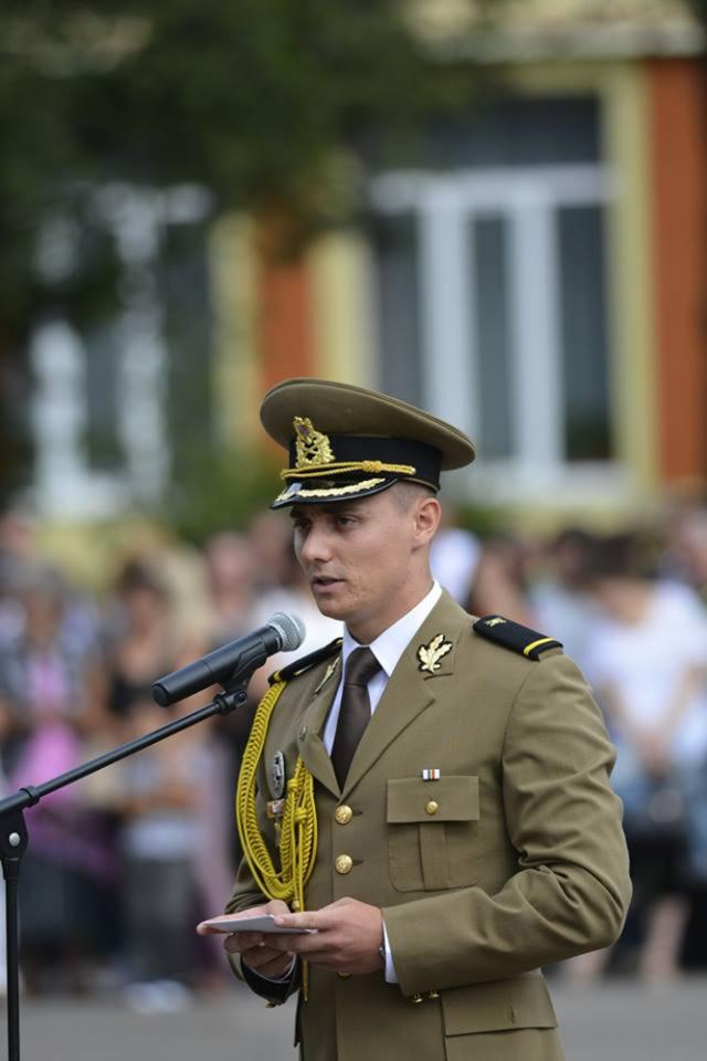 Alexandru Daniel Luţă, șeful promoţiei „Mărăşti, Mărăşeşti, Oituz - 100” de la Academia Forţelor Terestre Sibiu