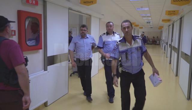 Ciprian Hirghiligiu a fost dus de poliţişti la spital, unde i s-au recoltat probe biologice de sânge