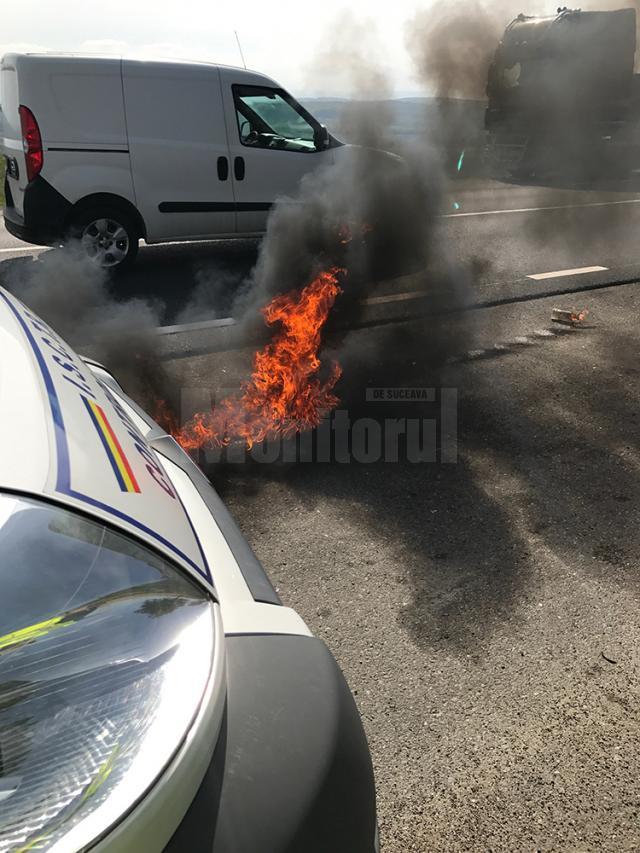Autospeciala ISCTR atacată cu un cocteil Molotov