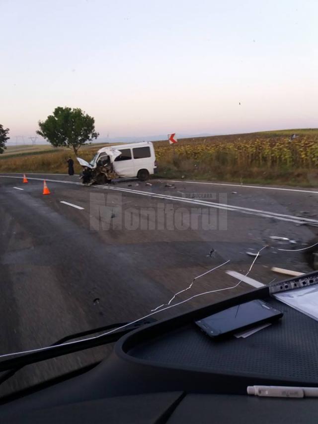 Microbuzul implicat în accident