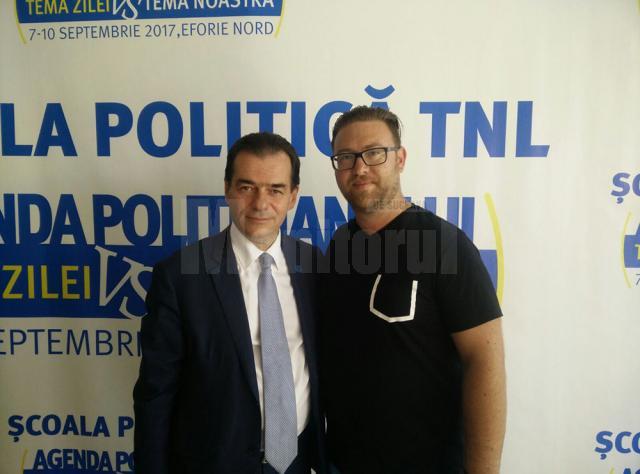 Liderul TNL Suceava, Alexandru Șalup, alături de preşedintele liberalilor, Ludovic Orban