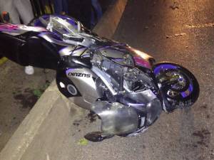 Motocicleta implicată în accidentul de la Milișăuți