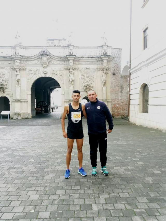 Andrei Dorin Rusu și antrenorul Cristian Prâsneac la Alba Iulia