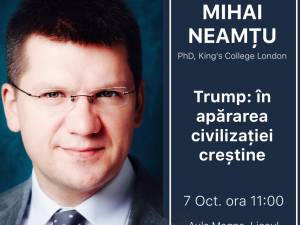Lansare de carte la Suceava: „Fenomenul Trump şi America profundă”, de Mihai Neamţu