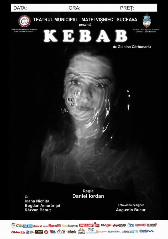  - „Kebab”, premieră a Teatrului „Matei Vişniec” Suceava, pe 20 octombrie