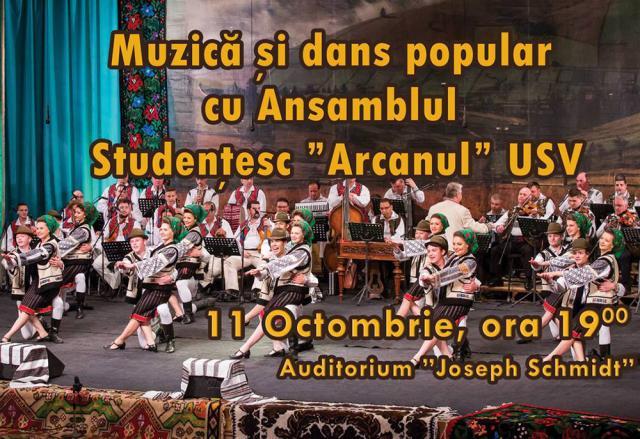 Muzică şi dans popular cu Ansamblul Studenţesc „Arcanul” USV