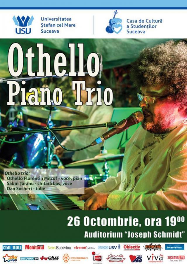Blues, jazz și folk, cu Othello Piano Trio, la Universitatea din Suceava