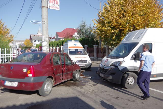Accidentul de ieri după-amiază pe strada 1 Mai din Fălticeni