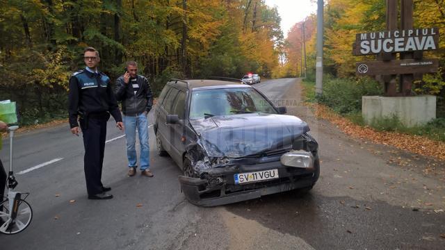 Accidentul s-a petrecut chiar la ieşirea din Suceava